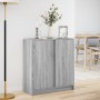 Sideboard mit LED-Beleuchtung aus grauem Sonoma-Ingenieurholz 77x34x85 cm von , Sideboards - Ref: Foro24-852136, Preis: 74,28...