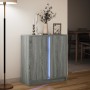 Sideboard mit LED-Beleuchtung aus grauem Sonoma-Ingenieurholz 77x34x85 cm von , Sideboards - Ref: Foro24-852136, Preis: 74,28...
