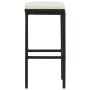 Kitchen stools with cushions 4 pcs black synthetic rattan by vidaXL, Kitchen stools - Ref: Foro24-313446, Price: 93,79 €, Dis...