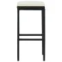Taburetes de cocina con cojines 4 uds ratán sintético negro de vidaXL, Taburetes de cocina - Ref: Foro24-313446, Precio: 92,9...