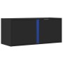 Mueble de TV de pared con luces LED negro 80x31x35 cm de , Muebles TV - Ref: Foro24-852258, Precio: 50,59 €, Descuento: %