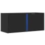 Mueble de TV de pared con luces LED negro 80x31x35 cm by , TV Furniture - Ref: Foro24-852258, Price: 50,11 €, Discount: %