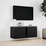 Wand-TV-Möbel mit LED-Lichtern in Schwarz 80x31x35 cm von , TV-Möbel - Ref: Foro24-852258, Preis: 50,11 €, Rabatt: %