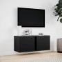 Wand-TV-Möbel mit LED-Lichtern in Schwarz 80x31x35 cm von , TV-Möbel - Ref: Foro24-852258, Preis: 50,77 €, Rabatt: %