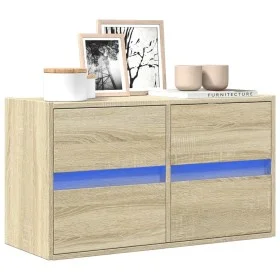 Wand-TV-Möbel mit LED-Lichtern in Sonoma-Eiche 80x31x45 cm von , TV-Möbel - Ref: Foro24-852287, Preis: 65,06 €, Rabatt: %