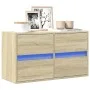 Mueble de TV de pared con luces LED roble Sonoma 80x31x45 cm by , TV Furniture - Ref: Foro24-852287, Price: 65,06 €, Discount: %