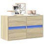 Wand-TV-Möbel mit LED-Lichtern in Sonoma-Eiche 80x31x45 cm von , TV-Möbel - Ref: Foro24-852287, Preis: 65,87 €, Rabatt: %