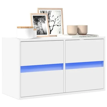 TV-Wandmöbel mit LED-Lichtern, weiß, 80x31x45 cm. von , TV-Möbel - Ref: Foro24-852285, Preis: 67,12 €, Rabatt: %
