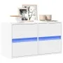 TV-Wandmöbel mit LED-Lichtern, weiß, 80x31x45 cm. von , TV-Möbel - Ref: Foro24-852285, Preis: 67,12 €, Rabatt: %