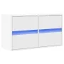 Mueble de TV de pared con luces LED blanco 80x31x45 cm de , Muebles TV - Ref: Foro24-852285, Precio: 67,12 €, Descuento: %