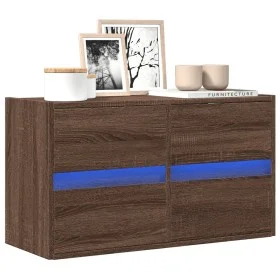 Wand-TV-Möbel mit LED-Lichtern in Eichenbraun 80x31x45 cm von , TV-Möbel - Ref: Foro24-852291, Preis: 68,98 €, Rabatt: %
