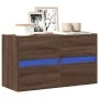 Wand-TV-Möbel mit LED-Lichtern in Eichenbraun 80x31x45 cm von , TV-Möbel - Ref: Foro24-852291, Preis: 68,98 €, Rabatt: %