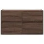 Mueble de TV de pared con luces LED marrón roble 80x31x45 cm de , Muebles TV - Ref: Foro24-852291, Precio: 68,98 €, Descuento: %