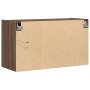 Mueble de TV de pared con luces LED marrón roble 80x31x45 cm by , TV Furniture - Ref: Foro24-852291, Price: 69,87 €, Discount: %