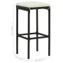 Taburetes de cocina con cojines 4 uds ratán sintético negro de vidaXL, Taburetes de cocina - Ref: Foro24-313446, Precio: 92,9...