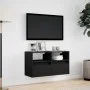 Wand-TV-Möbel mit LED-Lichtern, 2 Stück, schwarz, 41x31x45 cm. von , TV-Möbel - Ref: Foro24-852316, Preis: 89,09 €, Rabatt: %