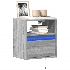 Wand-TV-Möbel mit LED-Lichtern in Sonoma-Grau 41x31x45 cm von , TV-Möbel - Ref: Foro24-852323, Preis: 50,94 €, Rabatt: %