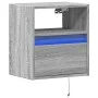 Wand-TV-Möbel mit LED-Lichtern in Sonoma-Grau 41x31x45 cm von , TV-Möbel - Ref: Foro24-852323, Preis: 50,94 €, Rabatt: %