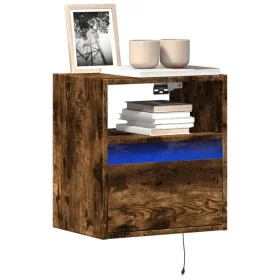 Wand-TV-Möbel mit LED-Lichtern in rauchiger Eiche 41x31x45 cm von , TV-Möbel - Ref: Foro24-852321, Preis: 49,46 €, Rabatt: %
