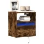 Wand-TV-Möbel mit LED-Lichtern in rauchiger Eiche 41x31x45 cm von , TV-Möbel - Ref: Foro24-852321, Preis: 49,46 €, Rabatt: %