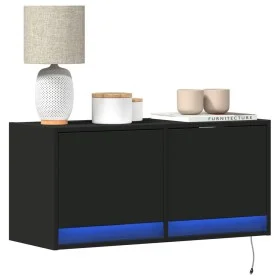 Wand-TV-Möbel mit LED-Lichtern in Schwarz 80x31x35 cm von , TV-Möbel - Ref: Foro24-852356, Preis: 57,78 €, Rabatt: %
