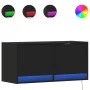 Wand-TV-Möbel mit LED-Lichtern in Schwarz 80x31x35 cm von , TV-Möbel - Ref: Foro24-852356, Preis: 57,78 €, Rabatt: %