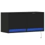 Wand-TV-Möbel mit LED-Lichtern in Schwarz 80x31x35 cm von , TV-Möbel - Ref: Foro24-852356, Preis: 57,78 €, Rabatt: %