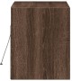 Mueble de TV de pared con luces LED roble marrón 80x31x35 cm by , TV Furniture - Ref: Foro24-852361, Price: 61,23 €, Discount: %