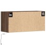 Mueble de TV de pared con luces LED roble marrón 80x31x35 cm by , TV Furniture - Ref: Foro24-852361, Price: 61,23 €, Discount: %