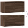 Mueble de TV de pared con luces LED roble marrón 80x31x35 cm by , TV Furniture - Ref: Foro24-852361, Price: 61,23 €, Discount: %