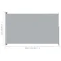 Retractable side awning for patio gray 220x300 cm by vidaXL, Umbrellas - Ref: Foro24-313425, Price: 109,18 €, Discount: %