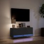 Wand-TV-Möbel mit LED-Lichtern in Schwarz, 100x31x35 cm. von , TV-Möbel - Ref: Foro24-852363, Preis: 72,44 €, Rabatt: %