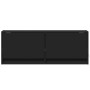 Mueble de TV de pared con luces LED negro 100x31x35 cm de , Muebles TV - Ref: Foro24-852363, Precio: 74,63 €, Descuento: %