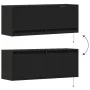 Mueble de TV de pared con luces LED negro 100x31x35 cm by , TV Furniture - Ref: Foro24-852363, Price: 71,44 €, Discount: %