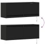 Wand-TV-Möbel mit LED-Lichtern in Schwarz, 100x31x35 cm. von , TV-Möbel - Ref: Foro24-852363, Preis: 72,44 €, Rabatt: %