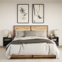 Mesitas de noche de pared con luces LED 2 unidades negro by , Nightstands - Ref: Foro24-3307978, Price: 90,46 €, Discount: %