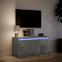 Mueble de TV LED madera ingeniería gris hormigón 100x34x50 cm by , TV Furniture - Ref: Foro24-852211, Price: 79,19 €, Discoun...