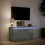 TV-Schrank aus grauem Beton-Ingenieurholz mit LED-Beleuchtung, 100x34x50 cm. von , TV-Möbel - Ref: Foro24-852211, Preis: 78,0...