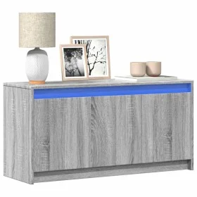 Mueble de TV con LED madera ingeniería gris Sonoma 100x34x50 cm by , TV Furniture - Ref: Foro24-852213, Price: 79,32 €, Disco...