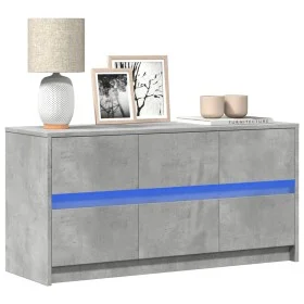 Mueble de TV LED madera ingeniería gris hormigón 100x34x50 cm de , Muebles TV - Ref: Foro24-852218, Precio: 101,83 €, Descuen...