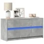 TV-Schrank aus grauem Beton-Ingenieurholz mit LED-Beleuchtung, 100x34x50 cm. von , TV-Möbel - Ref: Foro24-852218, Preis: 101,...