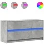 TV-Schrank aus grauem Beton-Ingenieurholz mit LED-Beleuchtung, 100x34x50 cm. von , TV-Möbel - Ref: Foro24-852218, Preis: 101,...