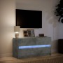 Mueble de TV LED madera ingeniería gris hormigón 100x34x50 cm by , TV Furniture - Ref: Foro24-852218, Price: 103,27 €, Discou...