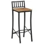 Set mesa alta y taburetes 7 pzas madera maciza mango y metal by , Furniture sets for kitchens and dining rooms - Ref: Foro24-...