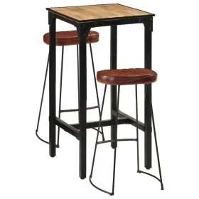 Set de mesa alta y taburetes 3 pzas madera maciza mango y metal by , Furniture sets for kitchens and dining rooms - Ref: Foro...