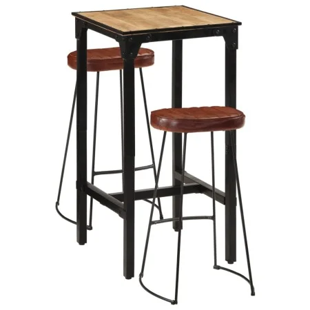 Set de mesa alta y taburetes 3 pzas madera maciza mango y metal by , Furniture sets for kitchens and dining rooms - Ref: Foro...