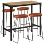 Set de mesa alta y taburetes 5 pzas madera maciza mango y metal by , Furniture sets for kitchens and dining rooms - Ref: Foro...
