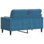 Sofá de 2 plazas con cojines terciopelo azul 120 cm von , Sofas - Ref: Foro24-3278218, Preis: 257,90 €, Rabatt: %
