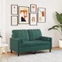 Sofá de 2 plazas con cojines terciopelo verde oscuro 120 cm by , Sofas - Ref: Foro24-3278211, Price: 255,93 €, Discount: %