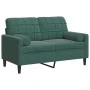Sofá de 2 plazas con cojines terciopelo verde oscuro 120 cm by , Sofas - Ref: Foro24-3278211, Price: 255,93 €, Discount: %